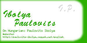 ibolya paulovits business card